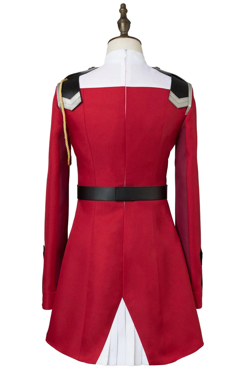 DARLING In The FRANXX Zero Two Code:002 Uniform Dress Cosplay Costume Red