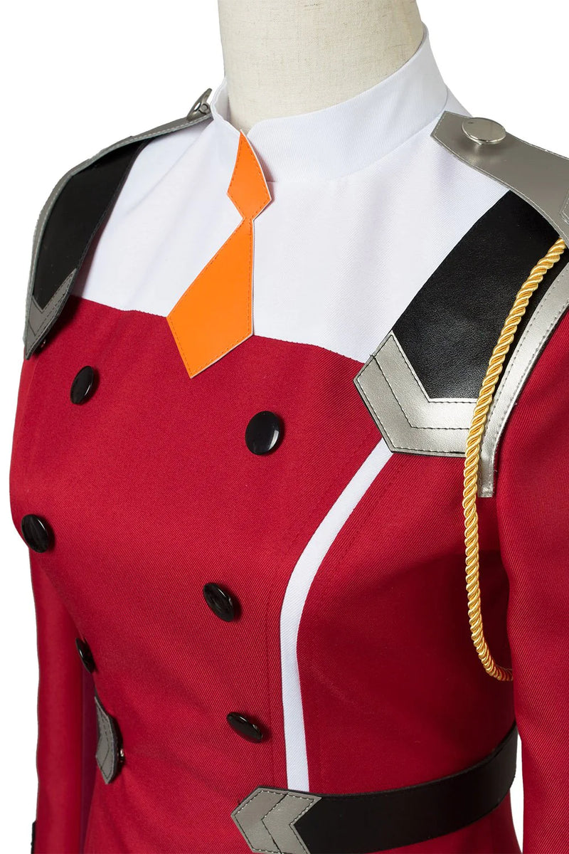DARLING In The FRANXX Zero Two Code:002 Uniform Dress Cosplay Costume Red