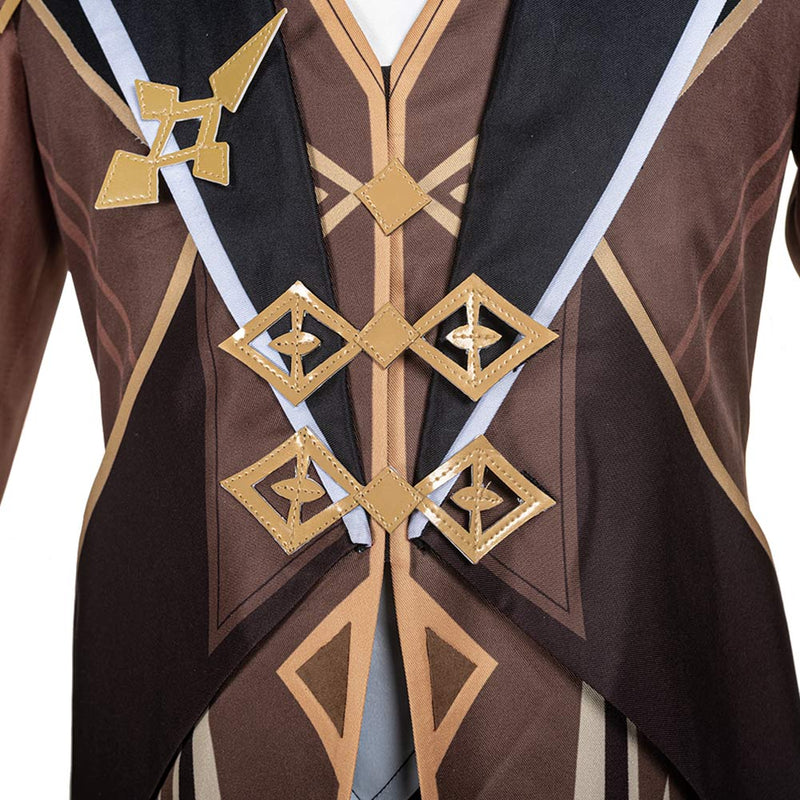 Zhongli Genshin Impact Cosplay Costume Outfits Halloween Carnival Suit
