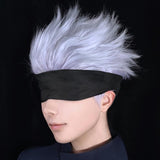 Jujutsu Kaisen Carnival Halloween Party Props Satoru Gojou Cosplay Wig Heat Resistant Synthetic Hair