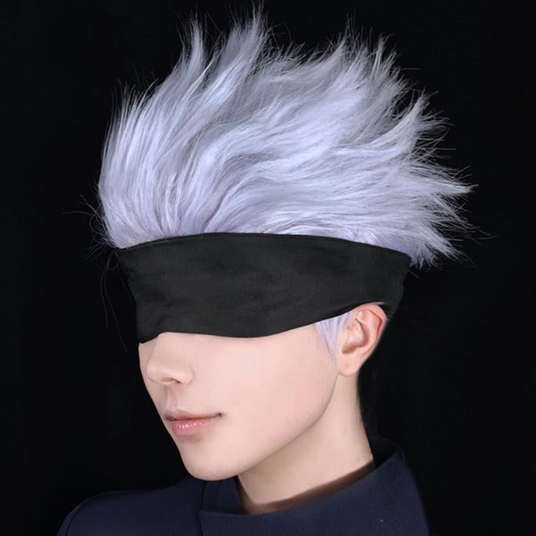 Jujutsu Kaisen Carnival Halloween Party Props Satoru Gojou Cosplay Wig Heat Resistant Synthetic Hair