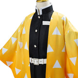 Demon Slayer Kimetsu No Yaiba Agatsuma Zenitsu Kids Children Uniform Outfits Cosplay Costume