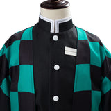 Demon Slayer Kimetsu No Yaiba Kamado Tanjiro Kids Children Uniform Outfits Cosplay Costume